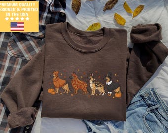 Cadeau berger allemand d'automne pour Thanksgiving, sweat-shirt berger allemand, papa maman maman GSD, amateur de berger allemand, tshirt chemise berger allemand