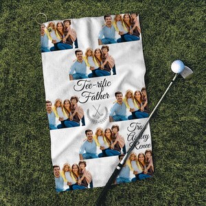 Custom Golf Towel, Golf Towels, Photo Head Golf Towel, Pet Photo Head Golf Towels for Men/Women, Funny Golf Gift Husband Grandpa Boyfriend