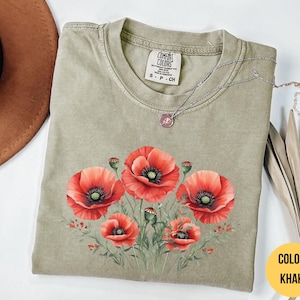 Comfort Colors® Boho Cottagecore Tshirt, Wildflowers T shirt, Vintage Pressed Flowers Shirt, Botanical Floral Tee, Gift for Gardener, Floral