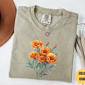 Comfort Colors® Boho Cottagecore Tshirt, Wildflowers T shirt, Vintage Pressed Flowers Shirt, Botanical Floral Tee, Gift for Gardener, Floral