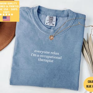 Comfort Colors® Lustiges Ergotherapeut Shirt, trendiges Geschenk, COTA, Geschenk für OTA, Coquette Bow OT Tshirt, Ergotherapie Shirt