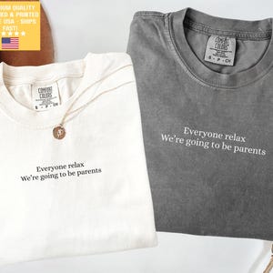 Magliette divertenti abbinate per mamma e papà Comfort Colors®, maglietta personalizzata per neo-papà, abbigliamento per mamma e papà, maglietta personalizzata per papà e mamma, regalo per neo-mamma