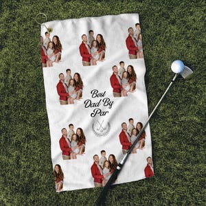 Custom Golf Towel, Golf Towels, Photo Head Golf Towel, Pet Photo Head Golf Towels for Men/Women, Funny Golf Gift Husband Grandpa Boyfriend