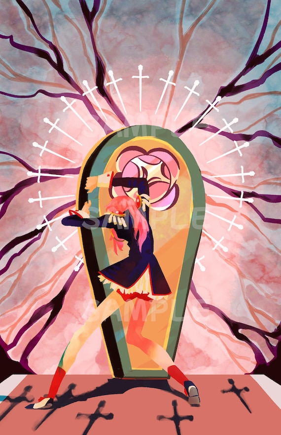 Revolutionary Girl Utena Rose Gold Foil Print 11x17