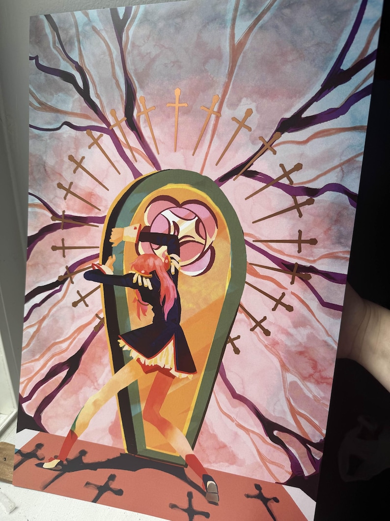 Revolutionary Girl Utena Rose Gold Foil Print 11x17 image 2
