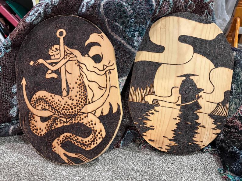 Pyrographics Figure Large Hand-engraved Original Pyrography Artwork - Etsy