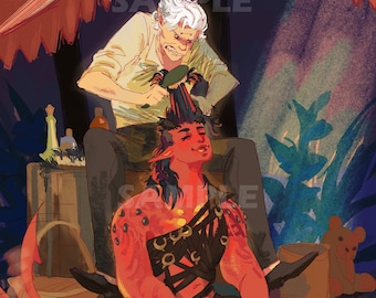 Baldur's Gate 3 Karlach and Astarion print