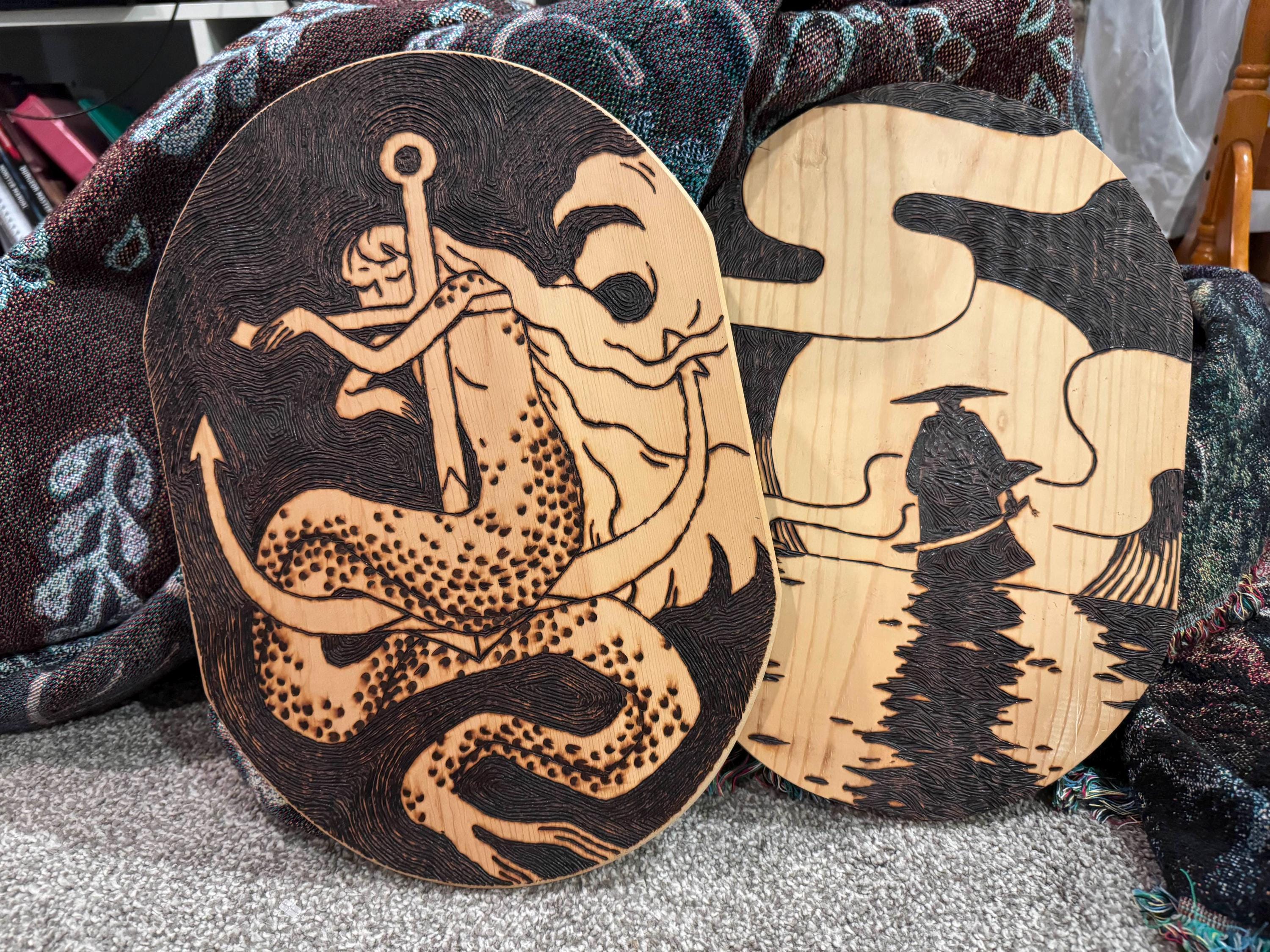 Human Portrait Pyrography Large Hand-engraved Original Pyrography Artwork - Etsy