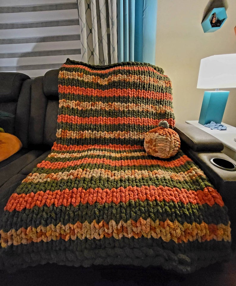 Handknit Throw Blanket. Etsy