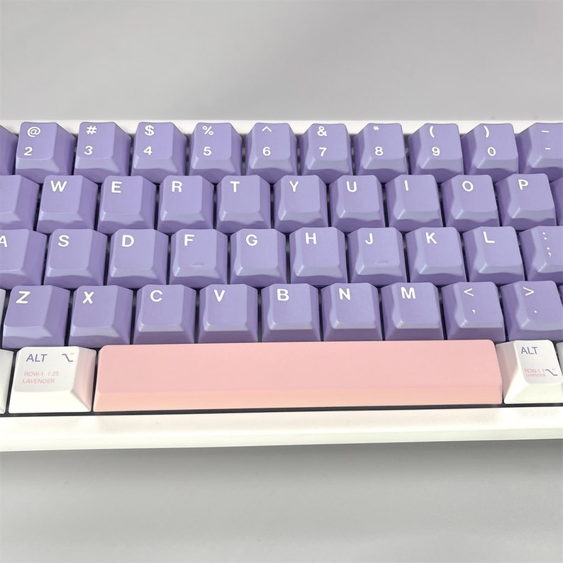 Lavender Theme Keycaps Set154pcs Dyesub PBT Keycap Set Etsy