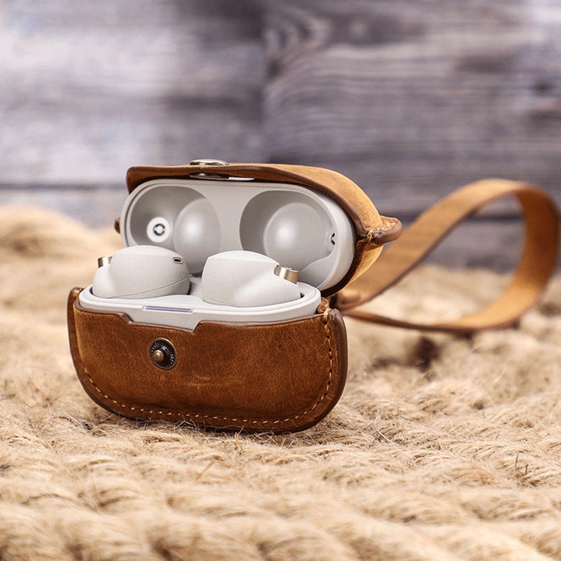 Sony Wf1000xm4 Leather Case Personalized Protective Cover Etsy