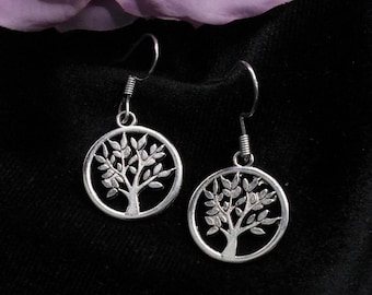 Tree of Life earrings with 925 Sterling silver hooks