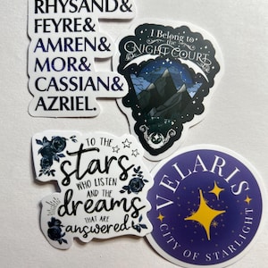 Surprise Maasverse sticker pack ACOTAR Throne of Glass Velaris Night Court Romantasy