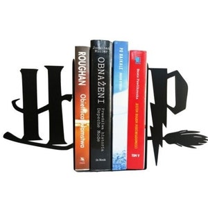 H.P Bookends, Metal decor, gifts for kids, metal decoration, Buchstützen, wizard, Alohomora bookend, Housewarming Gift