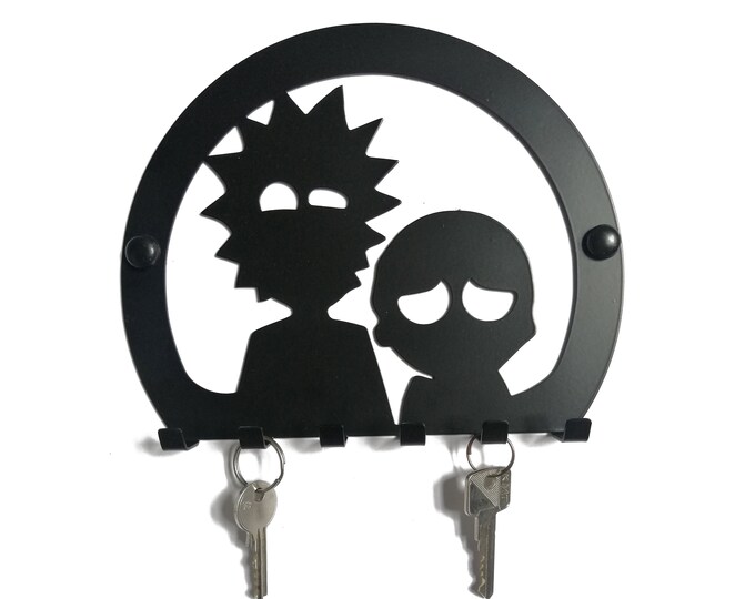 Rick and Morty Key Holder, Sign, Durable Key Organizer, Metal Wall ...