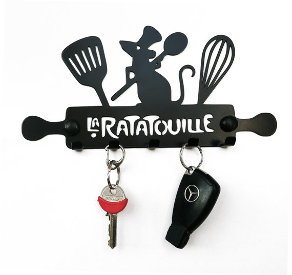 Ratatouille Metal Key Hanger – Little Chef Remy Inspired Kitchen & Wall Decor, Fan Gift
