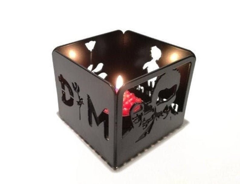 Depeche Mode inspired Candle Box / metal candle lantern / Candlestick / metal decoration / Metal Art / Windlicht image 1