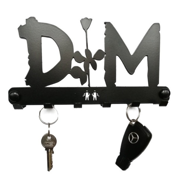 Depeche Mode inspired Key Holder - key hanger, metal keys organizer DM inspired - 101, schlüsselbrett, Wall decor, Art Gift
