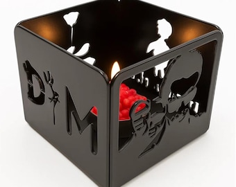 Bougeoir Depeche Mode – Lanterne en métal, décoration rock, cadeau pour les fans