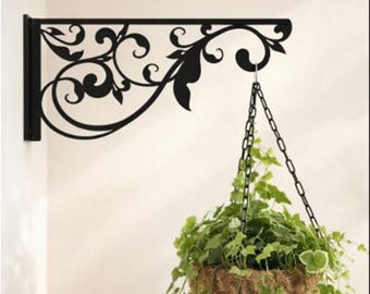 Soporte para plantas colgantes, macetas de pared para vegetación interior, ganchos de madera para colgar cestas, faroles, soportes de flores, campanas * y decoración (Juego de 2, 20.32 cm Soporte para plantas colgantes, macetas de pared para vegetación interior, ganchos de madera para colgar cestas, faroles, soportes de flores, campanas * y decoración (Juego de 2, 20.32 cm