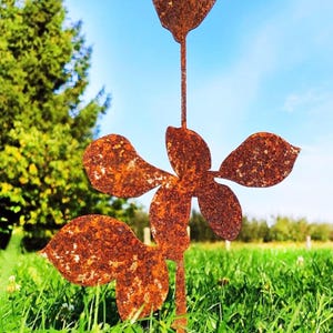 Depeche Mode Inspired Metal Rose – Rusty Garden Decoration, Outdoor Flower Art, Frost Resistant