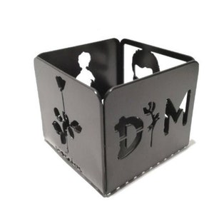 Depeche Mode inspired Candle Box / metal candle lantern / Candlestick / metal decoration / Metal Art / Windlicht image 3
