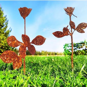 Mi jardín secreto, Rosa de metal para jardín, Decoración de metal inspirada en Depeche Mode, Variedad resistente a las heladas :) Decoración oxidada,