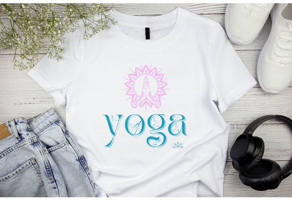 Yoga Namastè With Cool Graphic Asanas Inside Short-sleeve - Etsy