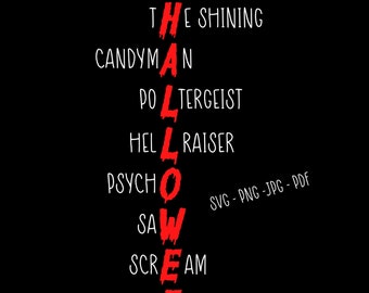 Horror Movie SVG: Halloween Film Cut Files (Digital Download)