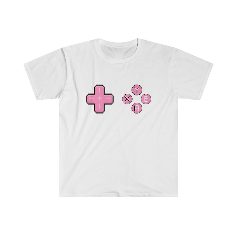Retro Gaming Button Shirt, Gaming T-Shirt, Gift for Gamer Girls, Gift for Her, Gift for Gamers, Funny T-Shirt, Gaming Graphic T-Shirt image 2