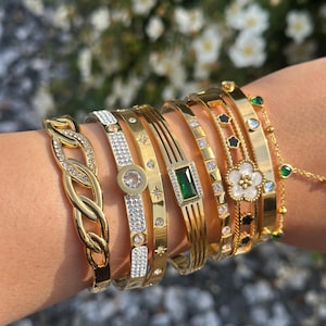 Gold 18K Bangles | Trendy Bangles | Water Resistant Gold Bangles | Tarnish Free Bangles