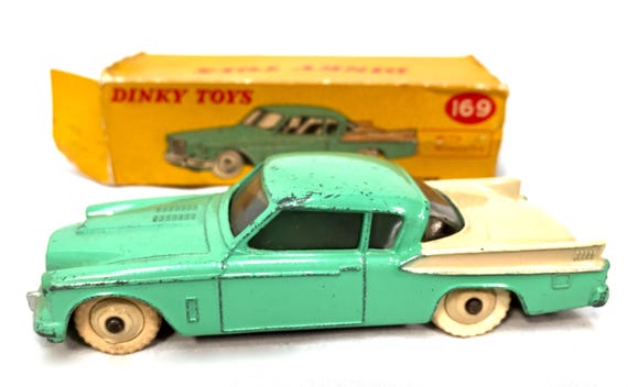 Vintage Dinky Toys 169 Studebaker Golden Hawk in Green & Cream - Etsy