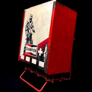 Antique Advertising - 1970s Champion Spark Plugs Shop Counter Display Dispenser