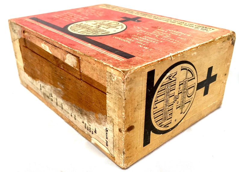 Antique Wooden APF Church Missionary Society Box / Collection ...