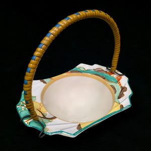 Antique Clarice Cliff - Secrets / Bowl / Basket Art Deco Pottery Bizarre c1933