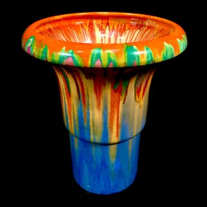 Antico Clarice Cliff - Delecia 375 Vaso arcaico Art Deco Ceramica Bizzarro c1930