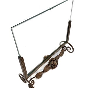 Antique French Cast Metal Tabletop Mirror / Dressing Table / c.1900