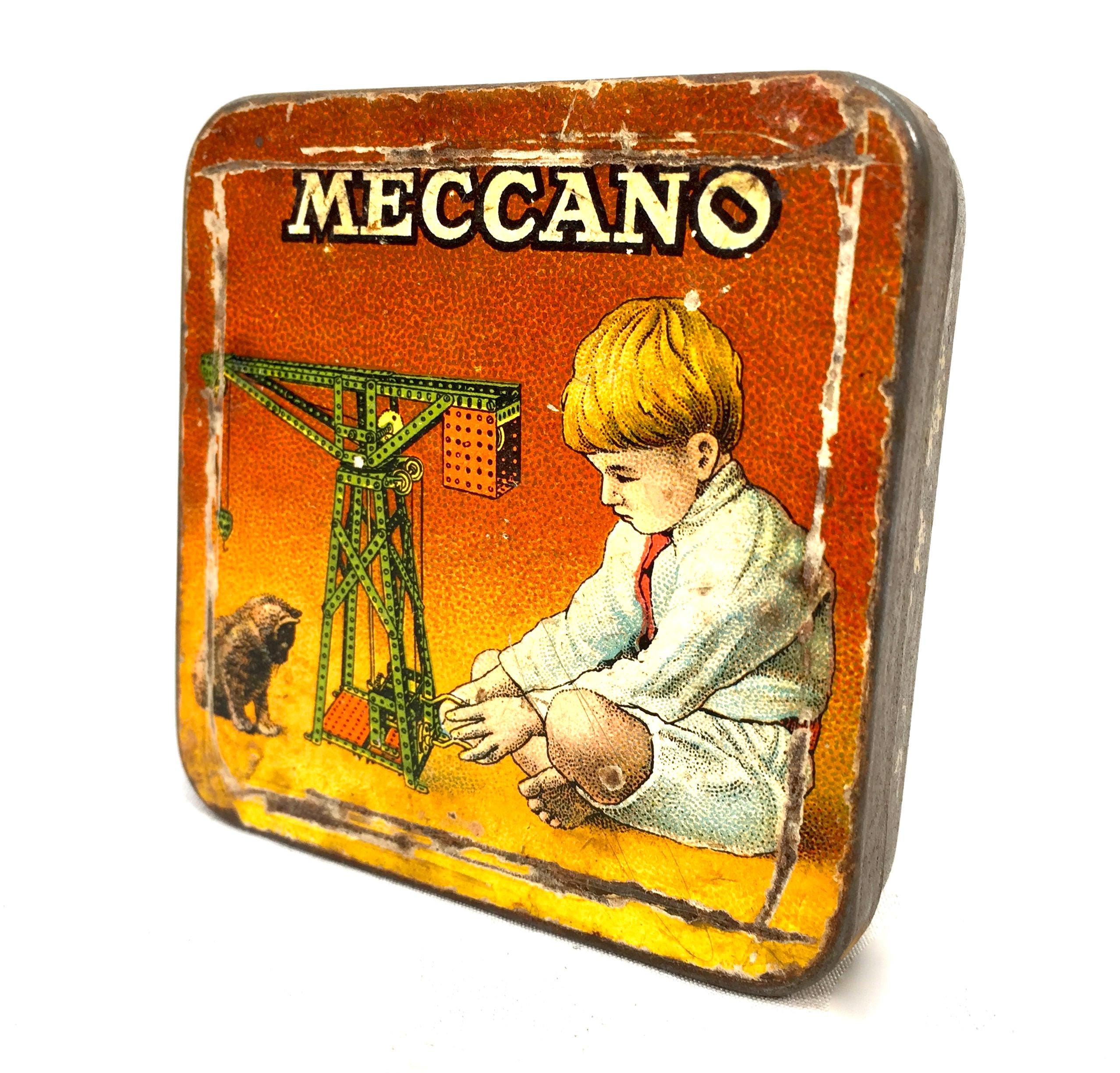 Grande Boîte De Meccano Ancien - Pièces Détachées Vintage - Collection