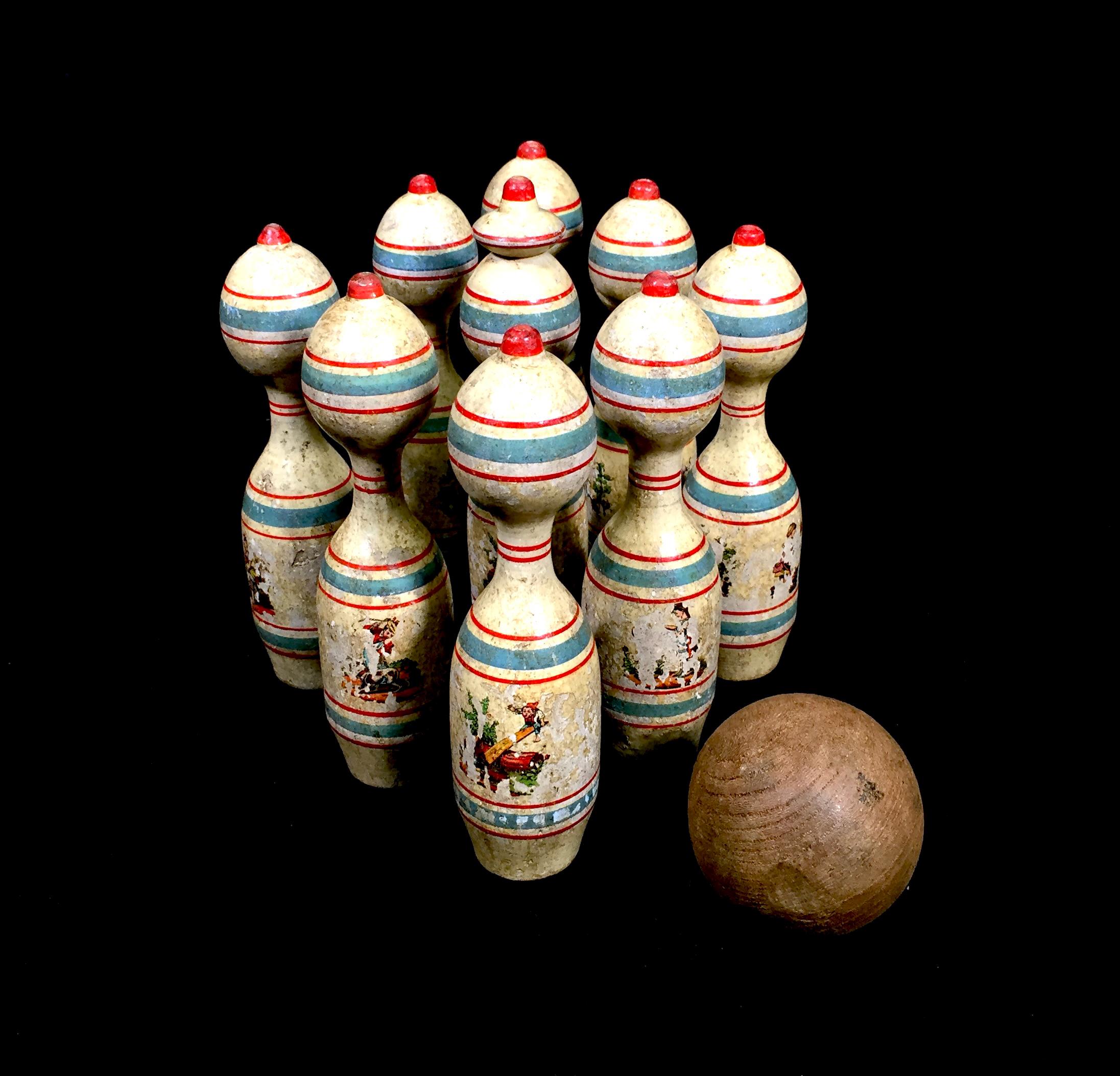 Antique Wooden Bowling Ball - Etsy