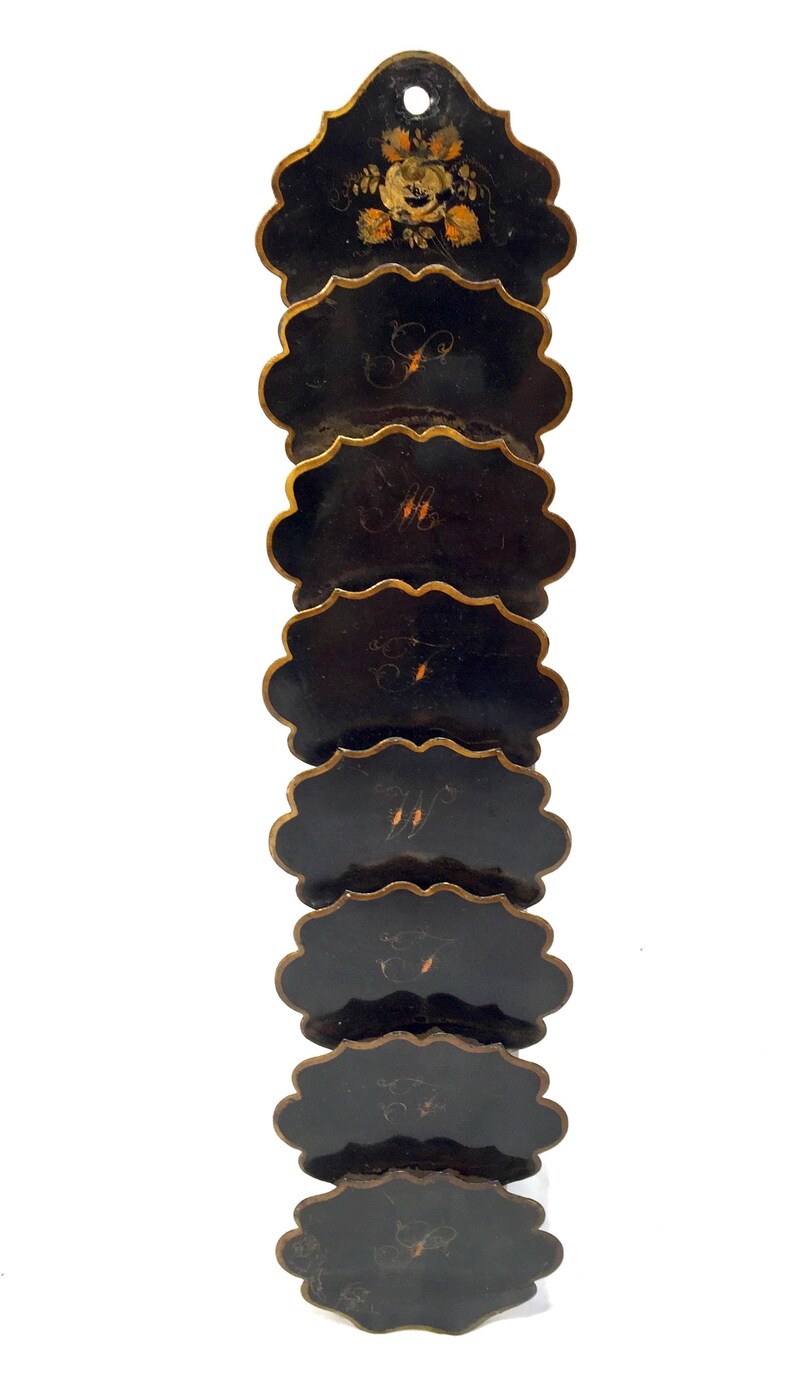 Antique Victorian Toleware Country House Letter Rack / Wall Hanging C ...