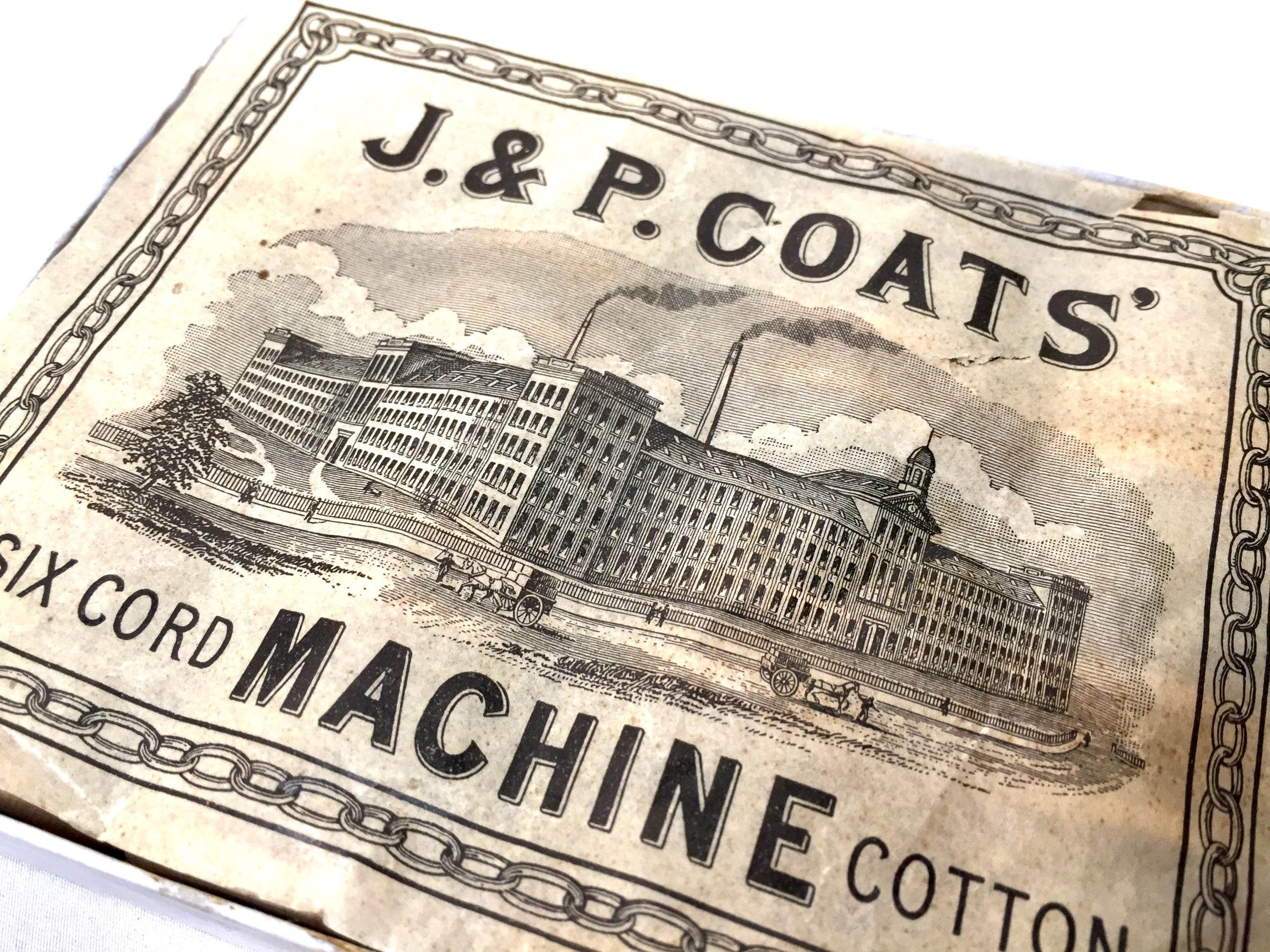 Vintage J. & P. Coats Six Cord Machine Cotton Spools / Wooden