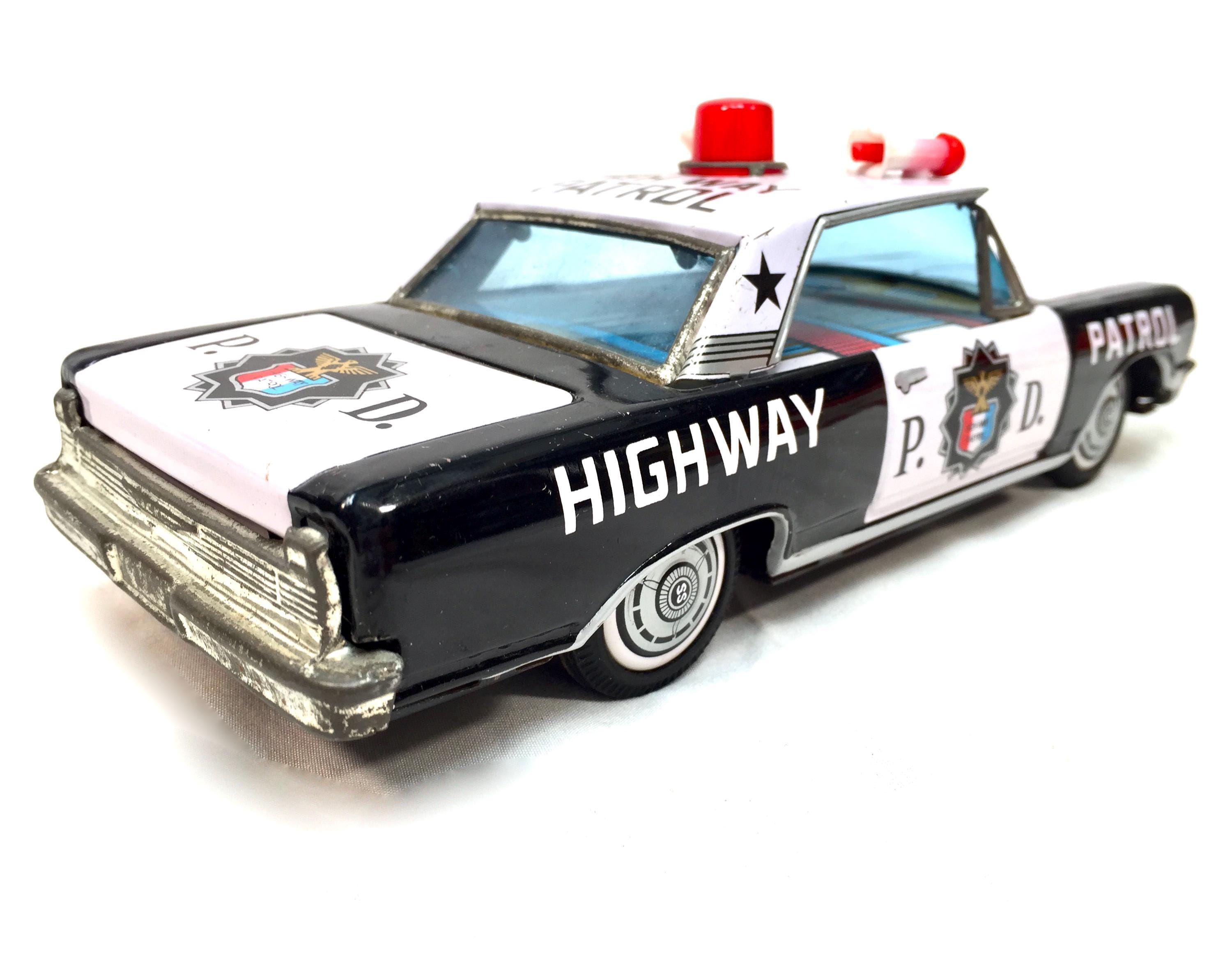 Vintage Toy - Bandai Tin Highway Patrol Car With Box / Made in
