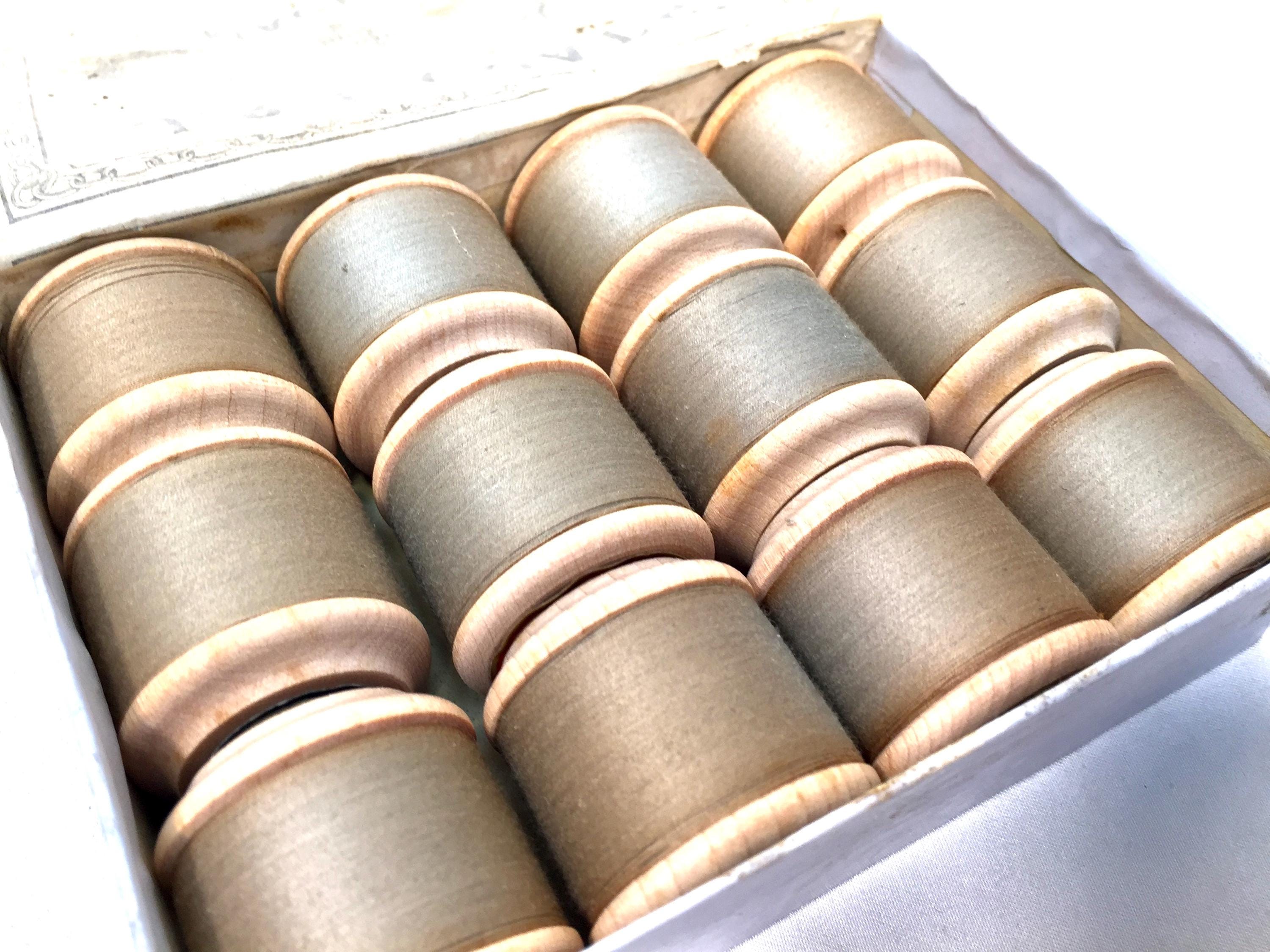 Vintage J. & P. Coats Six Cord Machine Cotton Spools / Wooden