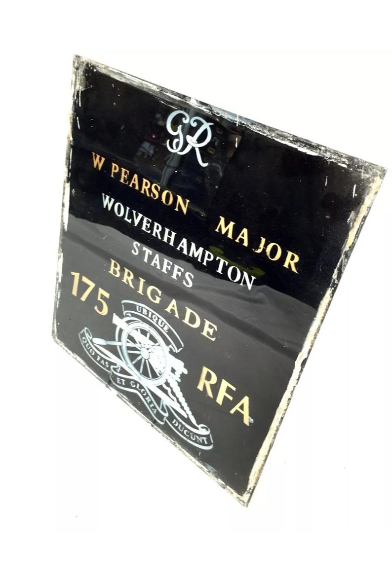 Vintage Glass Window Sign - W Pearson Major Wolverhampton Brigade - Etsy