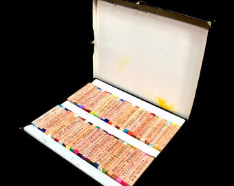 Vintage set pentel-oliepastels voor kunstenaars / pastelkleuren / tekenkunst