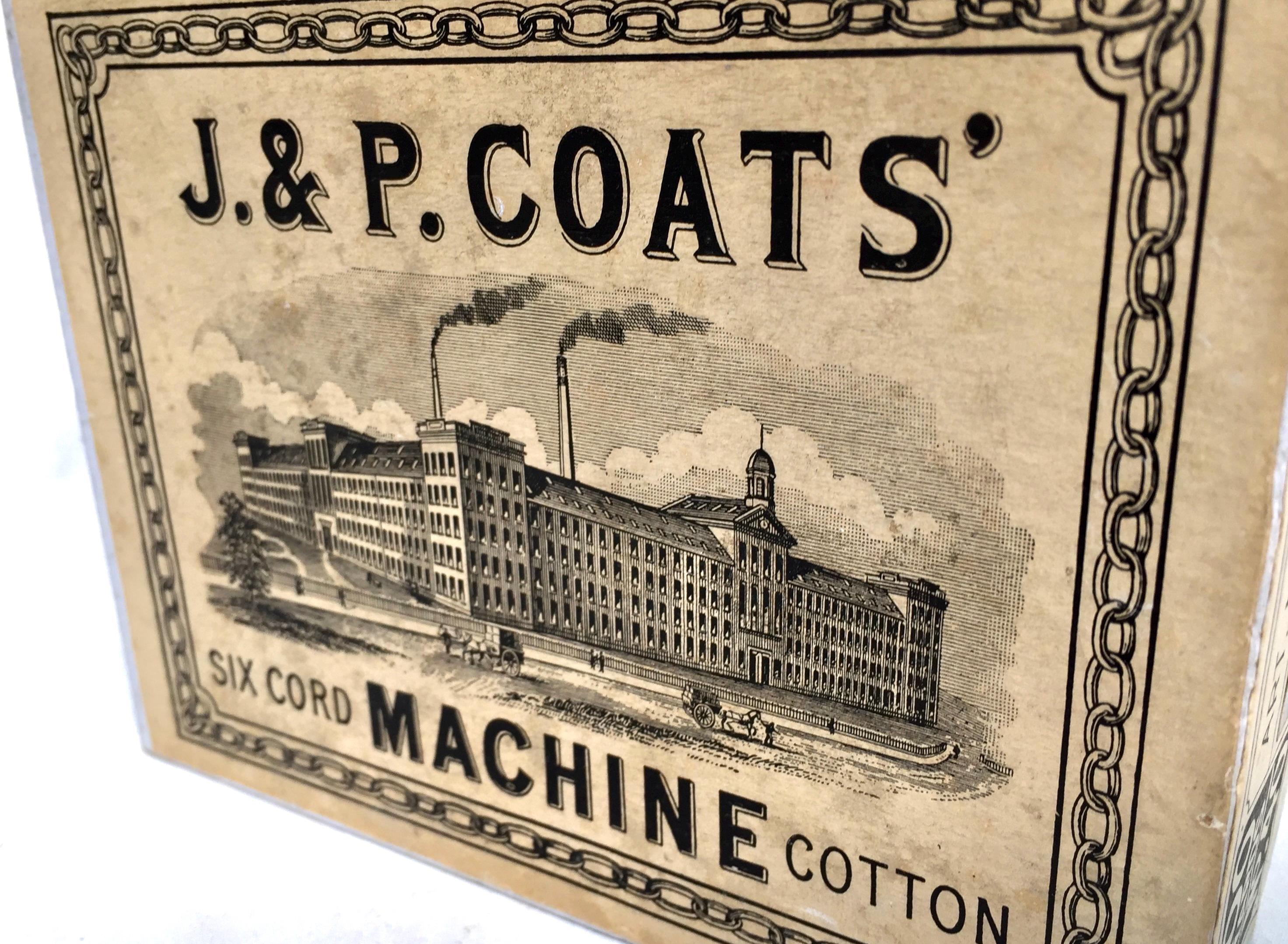 Vintage J. & P. Coats Six Cord Machine Cotton Spools / Wooden