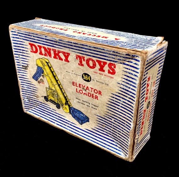 Vintage Dinky Toys 564 Yellow and Blue Elevator Loader in Original