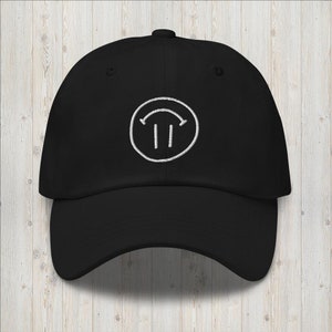 Upside Down Smiley Face Dad Hat, Embroidered Smiley Face Urban Emoji Dad Hat, Various Colors, Trendy Smiley Face Tucker Hat, Gift for Her