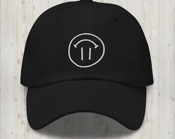 Umgedrehter Smiley Papa Hut, gestickter Smiley Urban Emoji Papa Hut, verschiedene Farben, trendiger Smiley Tucker Hut, Geschenk für Sie