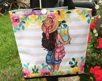Geschenk für Mama Sommertasche Shopper Damentasche Tasche Strandtasche Handtasche